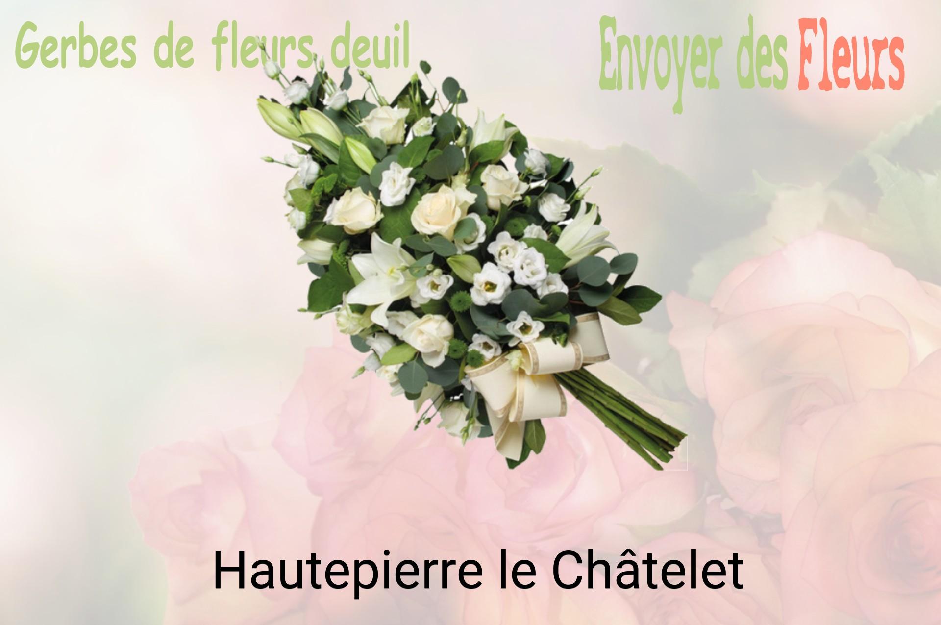 Gerbe de fleurs de deuil livrée à Hautepierre-le-Châtelet